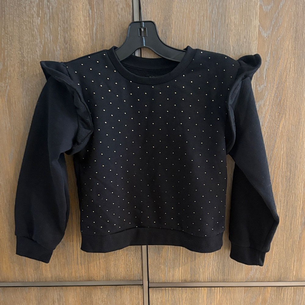 Rachel Zoe Black Kids Sweatshirt with Ruffle Sleeves